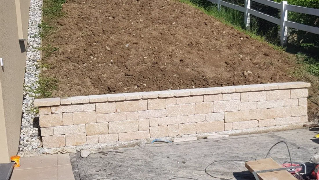 Mur de jardin réalisé